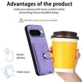 thumbnail image 3 of Allytechgroup Google Pixel 9 Wallet Case for Women Men, Premium PU Leather Shockproof Hand Wrist Slim Fit Back Cover Phone Case for Google Pixel 9, Purple, 3 of 6
