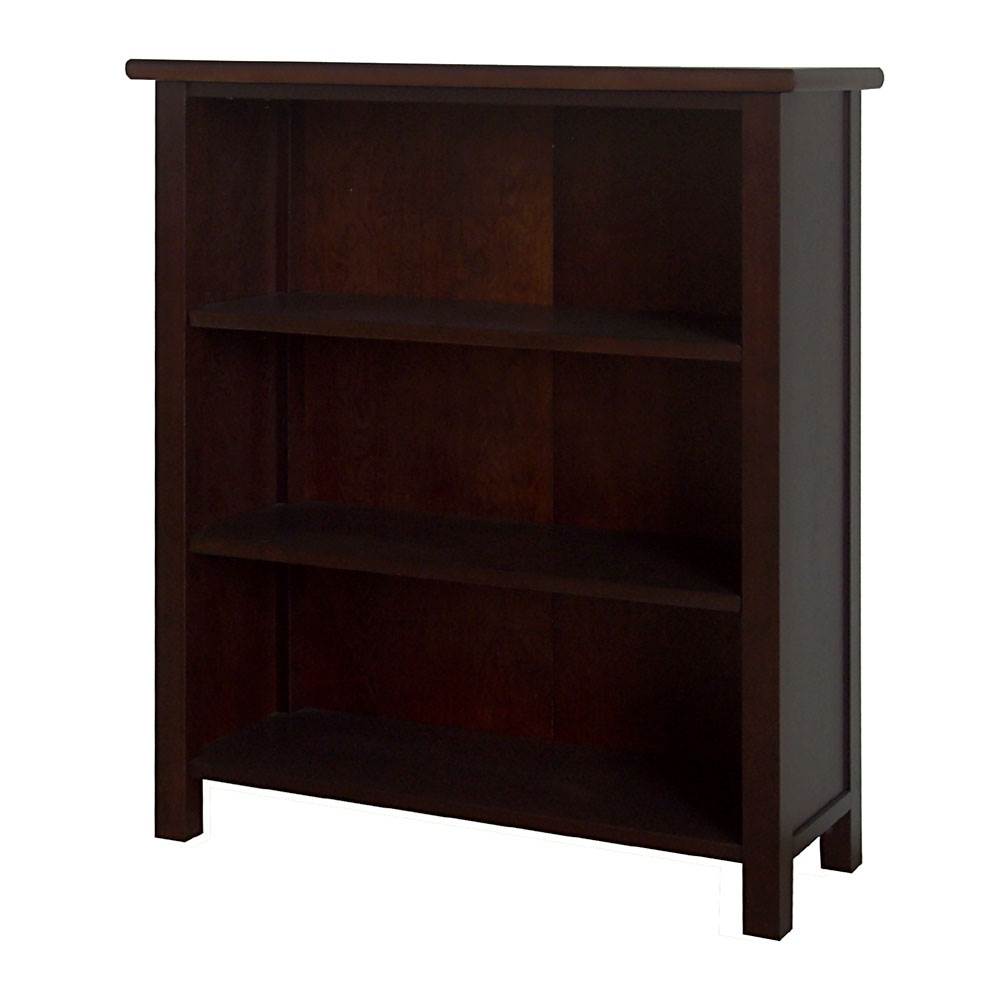 DonnieAnn Austin Bookcase with 3 Shelves - Dark Birch