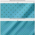 thumbnail image 2 of Soimoi Blue Cotton Voile Fabric Polka Dots Print Sewing Fabric Yard 56 Inch Wide, 2 of 7