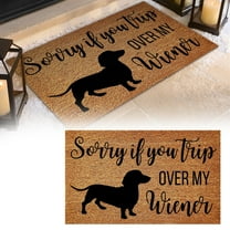 Sorry If You Trip Over My Wiener Door Mat,Funny Dachshund Weiner Dog Welcome Front Porch Decor Doormat Indoor Outdoor Entrance Way Area Rug Non-Slip Floor Mat for Kitchen Bathroom,Home Decor