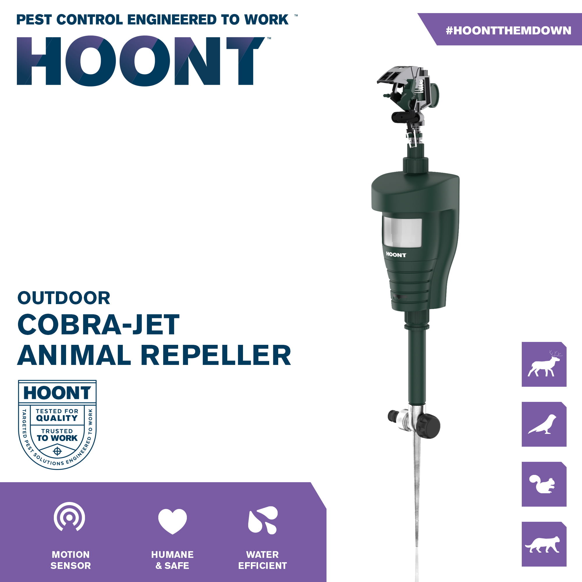 HOONT Cobra Jet Spray Motion Activated Animal Repeller Strong Water Blaster New 