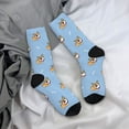 thumbnail image 5 of Haiem Cute Cartoon Corgi Pattern Crew Socks – Soft & Durable Moisture-wicking Socks, Stay-Up Fit for Business, Work, and Casual Wear Size 5-11, 5 of 6