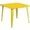 Yellow, variant on Flash Furniture Parker Commercial Grade 35.5" Square Black Metal Indoor-Outdoor Table