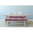 thumbnail image 2 of Purple Mandala Bench Pad, Filigree Artwork Inspired Bohemian and Oriental Display, HR Foam Cushion with Decorative Fabric Cover, 45" x 15" x 2", Coral Fuchsia, by Ambesonne, 2 of 3