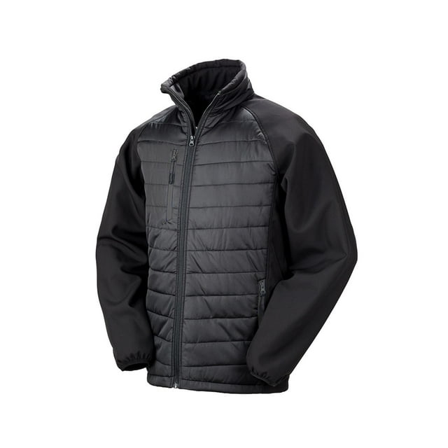 Result Veste Coquille Souple Rembourrée Noire pour Hommes