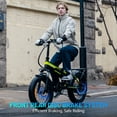 thumbnail image 5 of HOVERMAX 750W Electric Bike 20X4.0" Electric Bicycle for Adults with Removable 48V 12Ah Battery, 7 Speed Commuter Bike for Man Woman, BLack - UL2849, 5 of 8