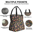thumbnail image 3 of Pioneer Flower Floral Print Pattern Drawstring Lunch Bag Women - Drawstring Lunch Bag Insulated for Work Office - Stain-Resistant Large Lunchbags for Women with Multi-Pockets, 3 of 6
