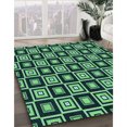 thumbnail image 3 of Ahgly Company Machine Washable Indoor Rectangle Transitional Deep Teal Green Area Rugs, 5' x 8', 3 of 7