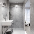 thumbnail image 4 of Vigo Vg60227276 Elan Hart 76" High X 72" Wide Sliding Frameless Shower Door - Matte, 4 of 7