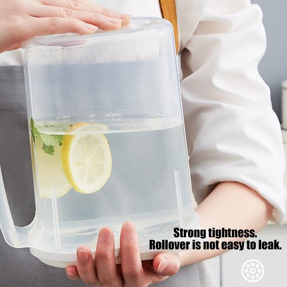 AuroraX 1/2 Gallon Plastic Water Pitcher with Lid and A Handle , Lemonade Half Gallon Pitcher BPA Free Airtight Sun Tea Jar for Wedding Party