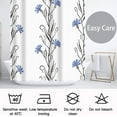 thumbnail image 3 of Long Shower Curtain - 84Inch, Water Resistant Polyester Fabric Bathroom Shower Curtain, White Blue Minimalist Shower Curtain Machine Washable for Home Bathtubs Decor, 3 of 5