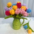 thumbnail image 2 of Flor de tulipán artificial preservada hecha a mano, terminada y hecha a mano, ideal como regalo para mujeres, amantes, aniversarios, día de la madre., 2 of 8