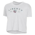 thumbnail image 2 of Women's Alternative Apparel  White Liberty Flames Retro Jersey Headliner Cropped T-Shirt, 2 of 3