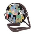 thumbnail image 2 of Lsque Different Cats Pattern Shoulder Bag – Microfiber Leather Crossbody with Detachable Strap & Handle Ring, Waterproof & Durable, Elegant Everyday Carry, 2 of 5