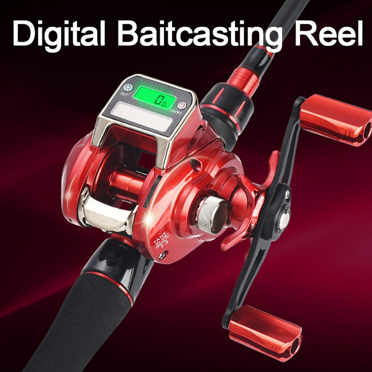 Electronic Fishing Baitcasting Reel with Accurate Line Counter Digital Display, Size: Right Hand