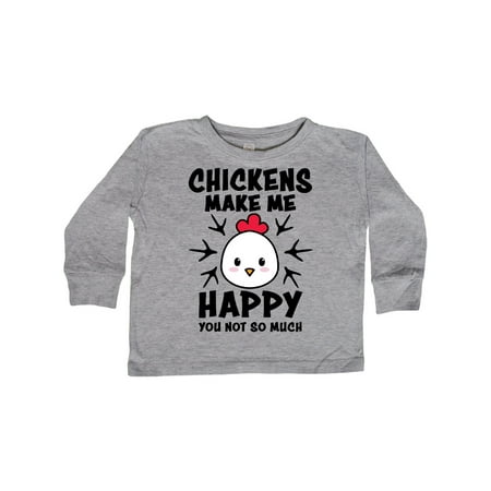 

Inktastic Chickens Make Me Happy You Not So Much Gift Toddler Boy or Toddler Girl Long Sleeve T-Shirt