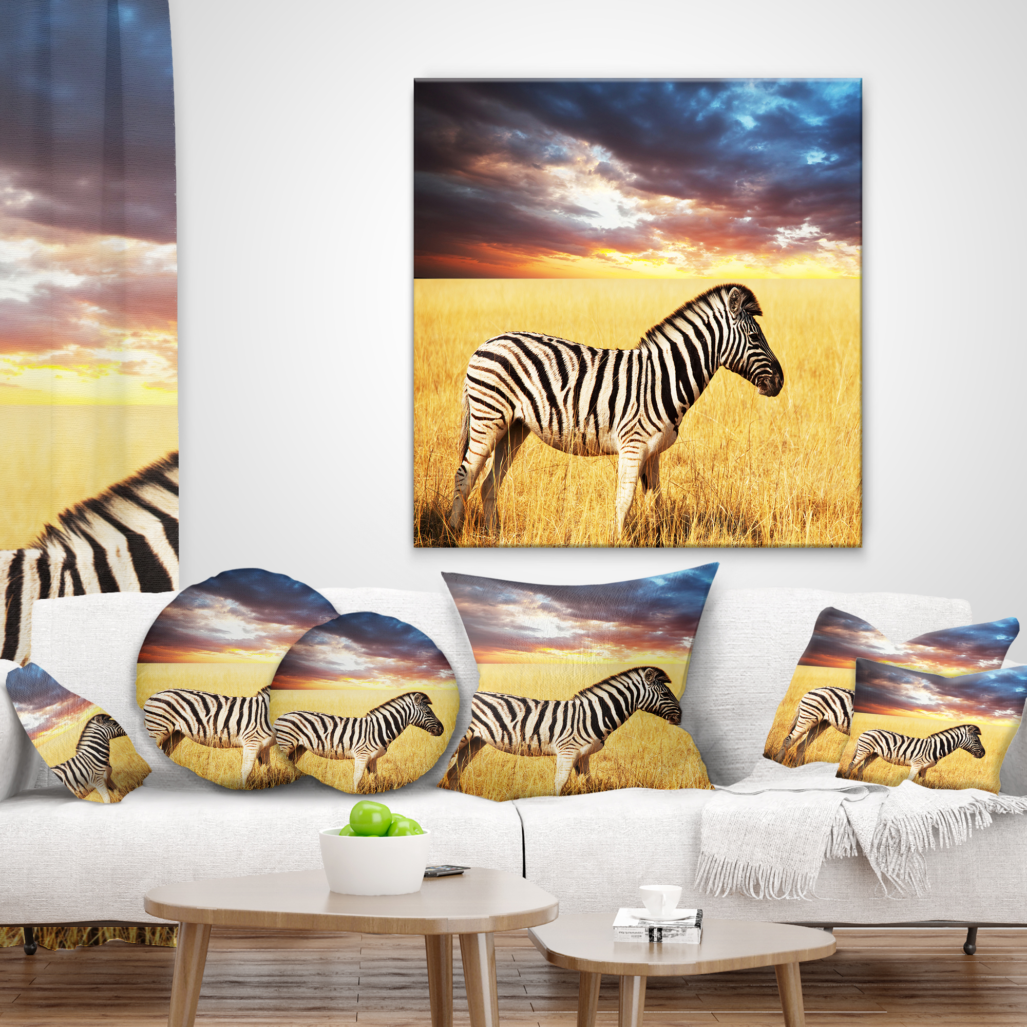 Designart 12" x 20" Animal Polyester Throw Pillow