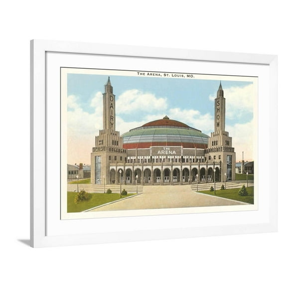 Art.com The Arena, St. Louis, Missouri Art Print, White Frame Wall Art, 44" x 32"