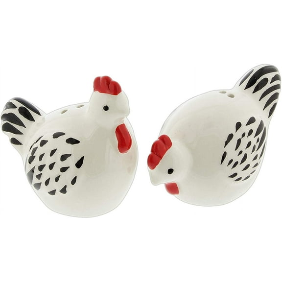 Ceramic Farmhouse Salt & Pepper Shaker Set (Chickens)