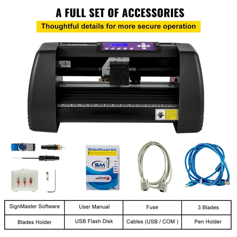 VEVOR Vinyl Cutter Machine 14 in. Adjustable Force and Speed