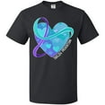 thumbnail image 3 of Inktastic Suicide Prevention Awareness Purple and Teal Heart Ribbon T-Shirt, 3 of 5
