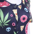 thumbnail image 4 of Femmes Sexy Body Manches Courtes Profond V Cou Combinaisons Shorts Pyjama Tenue, 4 of 5