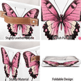 thumbnail image 5 of CURLYOOT Butterfly Cube Storage Bin, 13 x 13 x 13 Storage Cube Bins for Organizing, Butterflies Rustic Fabric Foldable Closet Baskets with Handles for Closet, Shelves, Clothes, 5 of 7