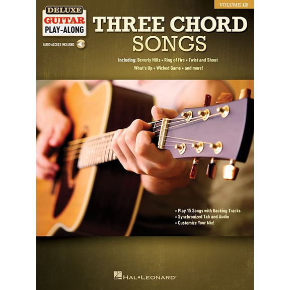 Three Chord Songs: Deluxe Guitar Play-Along Volume 12, (Paperback)