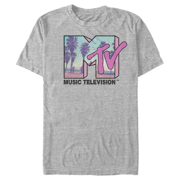 Men's MTV Summer Beach Logo  Graphic Tee Athletic Heather X Large