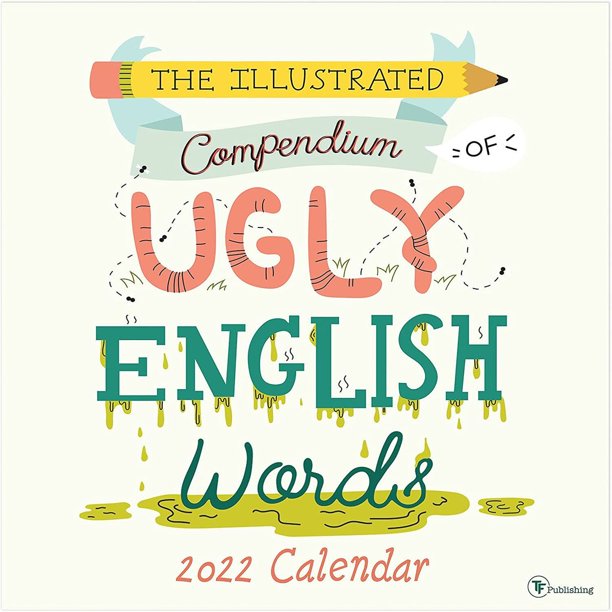 2023 Funny Calendar 2022 - 2023 Monthly Wall Calendar, 16 Month Large Grid, Funny Ugly English  Words Theme, 12" X 12" - Walmart.com