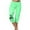 Green, variant on Aofany Elastic Waist Print Casual Pants Women Knee-Length Capris Loose Drawstring Joggers