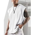 thumbnail image 1 of Jersey de entrenamiento físico para hombres de verano Deportes Ocio Moda europea y americana Manga con capucha Clip de caballo Chaleco de color sólido para hombres, 1 of 6