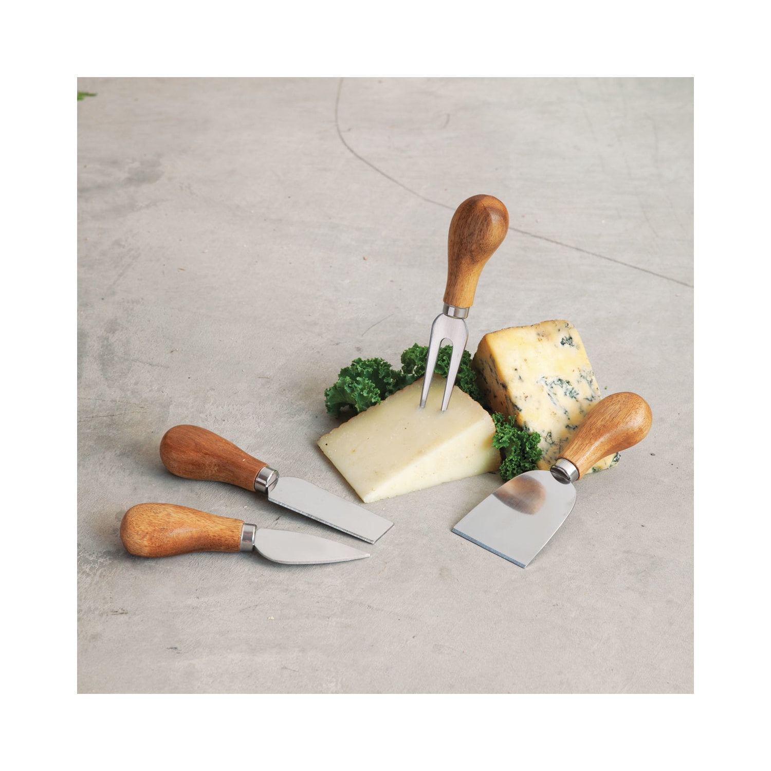 Twine Farmhouse Gourmet Cheese Knives, Charcuterie Accessories, Set of 4