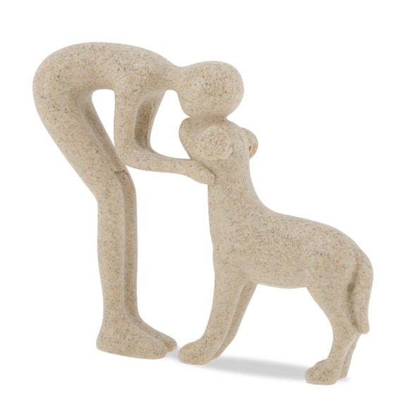 Unique Bargains Dog Statue Decorations Cute Dog Decor for Office Living Room Bedroom Home Brown