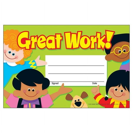 T-81031 - Great Work! Recognition Awards by Trend Enterprises Inc.