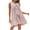 Pink, variant on IROINNID Women's Empire Dress Loose Casual Sleeveless Large Bow At Chest Solid Relaxed Casual Mini Dress V-Neck Comfort Waist Dress