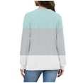thumbnail image 5 of ylioge S-5X Plus Size Womens V Neck Sweatshirts Long Sleeve Shirts Casual Color Block Pullover Comfortable Athletic Workout Sweatshirt Tops, 5 of 7