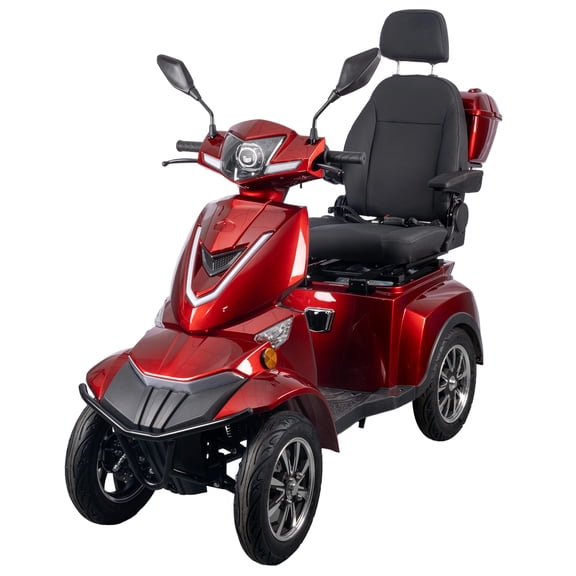 PUKNLY Heavy Duty 4 Wheel Mobility Scooter, 1000W Motor, 60V 20Ah Battery, 700 lbs Capacity, 25-38 Mile Range, LCD Display, USB Port, for Seniors & Adults