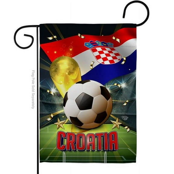 Ornament Collection G190120-BO 13 x 18.5 in. World Cup Croatia Sports Soccer Double-Sided Vertical House Decoration Banner Garden Flag - Yard Gift