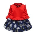 thumbnail image 2 of Soldes d'Hiver! PEZHADA Robes d'Invité de Mariage Automne, Robe Fille Tout-Petit, Robe Princesse à Nœud Froncé pour Bébés Filles, 2 of 4