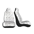 thumbnail image 4 of Car Seat Covers Are Protected From Dust And Spillage And Elastic Straps Are Easy To Install For Easy Car Suv Truck Delivery White Moroccan Trellis Hand-Drawn Sketch_1 1, 4 of 8
