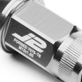 thumbnail image 3 of J2 Engineering LN-T7-008-15-SL J2 Engineering 7075 -T6 Forged Aluminum M12X1.5 20Pcs 44mm Height Open -End Lug Nut Set w / Socket Adapter (Silver), 3 of 6