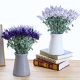 thumbnail image 2 of Artificial Flower Clear Texture Bright Color Plastic Artificial Lavender Plant for Indoor, 2 of 7