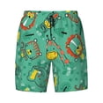 thumbnail image 4 of Lsque Mens Swim Trunks Funny Animals in Jungle Pattern - Bathing Suit Compression Liner - Beach Swim Shorts Swimwear - (S-3XL) - Stretch Quick Dry -XX-Large, 4 of 9