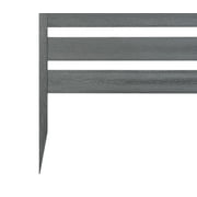 Zippity Outdoor Products Maui No-Dig Charcoal WoodTek Vinyl Garden Fence Kit, (3 Panels), 25.5 in. H x 72 in. W