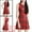 Red, variant on MODA NOVA Junior's Round Neck Sleeveless Plaids A-Line Fit and Flare Mini Dress