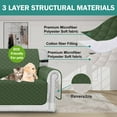 thumbnail image 6 of Sanmadrola Reversible Sofa Cover Machine Washable Couch Cover Water Resistant Slipcover Non Slip Furniture Protector for Dogs, Children, Pets, Oversized Sofa, Green, 6 of 9
