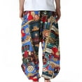 thumbnail image 3 of Birdeem Pantalon Décontracté Mode Rétro Imprimé Taille Mi-Haute pour Hommes, 3 of 9