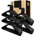 thumbnail image 6 of Plastic Hangers 100 Pack - Perfect Space Saving Clothes Hanger - Durable and Strong - Perfect Closet Organizers with Shoulder Grooves (Black), 6 of 6