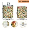 thumbnail image 5 of Yayeee 4 Pack Qtip Holder Bathroom Cotton Swab Canister with Lid Clear Dispenser Set, Beige Cartoon Animals, 5 of 6